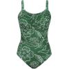 imageOne Piece Swimsuit for Women Tummy Control Bathing Suits Vintage Modest SwimwearLine Flower