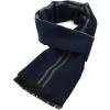 imageAmerican Trends Mens Winter Warm Long Soft Scarf Plaid Tassel Scarf for Men Soft Classic ScarvesBlue  Grey Stripe