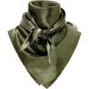 imageAmerican Trends Wild Rag Cowboy Scarf for Men 35 Inch Western Head Scarf Silk Feeling Cowboy Scarves Neck BandanaArmy Green