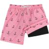 imageMens Swim Trunks Quick Dry Bathing Suits Novelty Board Shorts with Compression Liner Anchor M