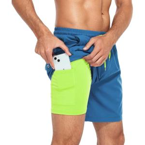 imageAmerican Trends Mens Swim Trunks Compression Lined Swim Shorts for Outdoor Bathing Suit ShortsZ Sky Blue