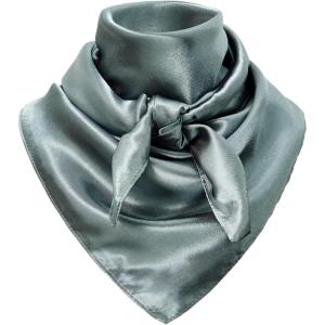 imageAmerican Trends Wild Rag Cowboy Scarf for Men 35 Inch Western Head Scarf Silk Feeling Cowboy Scarves Neck BandanaDark Gray