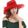 image2025 KentuckyDerby Fascinators Hats for Women Church Tea Party Hats AccessoriesA Red