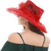 image2025 KentuckyDerby Fascinators Hats for Women Church Tea Party Hats AccessoriesA Red