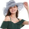 image2025 KentuckyDerby Fascinators Hats for Women Church Tea Party Hats AccessoriesGray