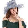 image2025 KentuckyDerby Fascinators Hats for Women Church Tea Party Hats AccessoriesGray