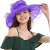 image2025 KentuckyDerby Fascinators Hats for Women Church Tea Party Hats AccessoriesPurple