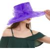 image2025 KentuckyDerby Fascinators Hats for Women Church Tea Party Hats AccessoriesPurple