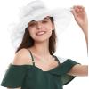 image2025 KentuckyDerby Fascinators Hats for Women Church Tea Party Hats AccessoriesWhite