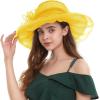 image2025 KentuckyDerby Fascinators Hats for Women Church Tea Party Hats AccessoriesYellow