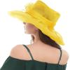 image2025 KentuckyDerby Fascinators Hats for Women Church Tea Party Hats AccessoriesYellow