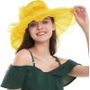 image2025 KentuckyDerby Fascinators Hats for Women Church Tea Party Hats AccessoriesYellow