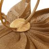 image2025 KentuckyDerby Fascinators Hats for Women Tea Party Hats Headwear Hair Clip for Wedding ChurchGold