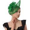 image2025 KentuckyDerby Fascinators Hats for Women Tea Party Hats Headwear Hair Clip for Wedding ChurchGreen