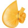 image2025 KentuckyDerby Fascinators Hats for Women Tea Party Hats Headwear Hair Clip for Wedding ChurchYellow