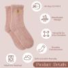 imageAmerican Trends Coral Fleece Cloud Socks UltraSoft Fuzzy Warm Sleep Socks Cozy Unisex Gifts for Birthday SelfCarePink