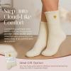 imageAmerican Trends Coral Fleece Cloud Socks UltraSoft Fuzzy Warm Sleep Socks Cozy Unisex Gifts for Birthday SelfCareWhite Beige