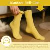 imageAmerican Trends Coral Fleece Cloud Socks UltraSoft Fuzzy Warm Sleep Socks Cozy Unisex Gifts for Birthday SelfCareYelllow
