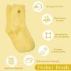 imageAmerican Trends Coral Fleece Cloud Socks UltraSoft Fuzzy Warm Sleep Socks Cozy Unisex Gifts for Birthday SelfCareYelllow