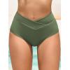 imageAmerican Trends High Waisted Bikini Bottoms for Women Tummy Control Full Coverage Bathing Suit Swim Swimsuit BottomsGreen