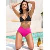 imageAmerican Trends High Waisted Bikini Bottoms for Women Tummy Control Full Coverage Bathing Suit Swim Swimsuit BottomsHot Pink