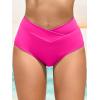 imageAmerican Trends High Waisted Bikini Bottoms for Women Tummy Control Full Coverage Bathing Suit Swim Swimsuit BottomsHot Pink