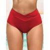 imageAmerican Trends High Waisted Bikini Bottoms for Women Tummy Control Full Coverage Bathing Suit Swim Swimsuit BottomsRed