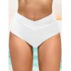 imageAmerican Trends High Waisted Bikini Bottoms for Women Tummy Control Full Coverage Bathing Suit Swim Swimsuit BottomsWhite