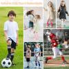 imageAmerican Trends Kids Soccer Socks for Toddler Boys Girls Knee High Socks Stripes Cotton Sport Long Tube Sock 19 YearsPurple2Rose Red2