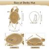 imageFascinators Hats for Women KentuckyDerby Tea Party Hats Flower Wedding Church Headband Hair Clip GirlsA Gold