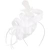 imageFascinators Hats for Women KentuckyDerby Tea Party Hats Flower Wedding Church Headband Hair Clip GirlsA White