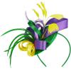 imageFascinators Hats for Women KentuckyDerby Tea Party Hats Flower Wedding Church Headband Hair Clip GirlsGoldGreenPurplemardi Gras