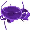 imageFascinators Hats for Women KentuckyDerby Tea Party Hats Flower Wedding Church Headband Hair Clip GirlsPurple