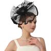 imageKentuckyDerby Fascinators Hat Tea Party Wedding Church Hat Headwear Hair Clip 2025Black