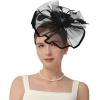 imageKentuckyDerby Fascinators Hat Tea Party Wedding Church Hat Headwear Hair Clip 2025Black