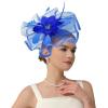 imageKentuckyDerby Fascinators Hat Tea Party Wedding Church Hat Headwear Hair Clip 2025Blue