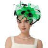 imageKentuckyDerby Fascinators Hat Tea Party Wedding Church Hat Headwear Hair Clip 2025Green