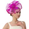 imageKentuckyDerby Fascinators Hat Tea Party Wedding Church Hat Headwear Hair Clip 2025Hotpink