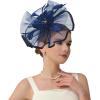 imageKentuckyDerby Fascinators Hat Tea Party Wedding Church Hat Headwear Hair Clip 2025Navy