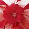 imageKentuckyDerby Fascinators Hat Tea Party Wedding Church Hat Headwear Hair Clip 2025Red