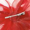 imageKentuckyDerby Fascinators Hat Tea Party Wedding Church Hat Headwear Hair Clip 2025Red