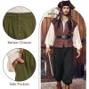 imagePirate Pants for Men Pirate Costume Pant Renaissance Medieval Pant Halloween Costume Viking Pants MenArmy Green