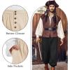 imagePirate Pants for Men Pirate Costume Pant Renaissance Medieval Pant Halloween Costume Viking Pants MenBeige