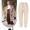imagePirate Pants for Men Pirate Costume Pant Renaissance Medieval Pant Halloween Costume Viking Pants MenBeige
