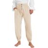 imagePirate Pants for Men Pirate Costume Pant Renaissance Medieval Pant Halloween Costume Viking Pants MenBeige