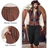 imagePirate Pants for Men Pirate Costume Pant Renaissance Medieval Pant Halloween Costume Viking Pants MenBrown