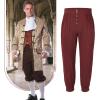 imagePirate Pants for Men Pirate Costume Pant Renaissance Medieval Pant Halloween Costume Viking Pants MenWine Red