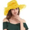 image2025 KentuckyDerby Fascinators Hats for Women Church Tea Party Hats AccessoriesYellow