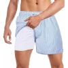 imageAmerican Trends Mens Swimsuits 5 Inch Inseam Quick Dry Mens Bathing Suit Mens Swim Trunks with Compression LinerZ Z Blue Vertical Stripe