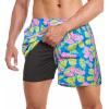 imageAmerican Trends Mens Swimsuits 5 Inch Inseam Quick Dry Mens Bathing Suit Mens Swim Trunks with Compression LinerZ Z Hawaiian Leaves